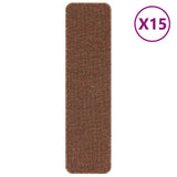 Anti-slip Stair Mats Latex backing 15 pcs Yellow 75 x 20 cm PP 4019811