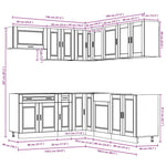 ZNTS 11 Piece Kitchen Cabinet Set Porto White Engineered Wood 3314931