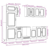 8 Piece Kitchen Cabinet Set Kalmar Artisan Oak Engineered Wood 3314800