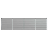 Planter Light Grey 320 x 40 x 75 cm Steel 42018139