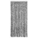 Fly Curtain Grey and Black and White 90x200 cm Chenille 377334