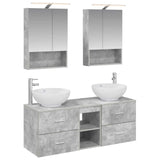 Bathroom Furniture Set 5 pcs Concrete Grey 3406962