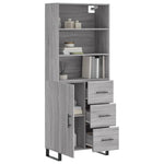 Highboard Grey Sonoma 69.5x34x180 cm Engineered Wood 3189475