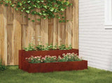 Garden Planter Rusty 100 x 60 x 45 cm Weathering Steel 865875