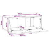 Wall-Mounted TV Cabinet 98 x 31 cm Grey Sonoma Engineered Wood 898901