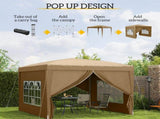 3 x 3 Pop Up Gazebo - Khaki T3398P314220