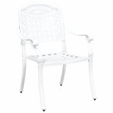 Garden Chair 2 pcs White 55 x 56.5 x 91cm Aluminium 42002372