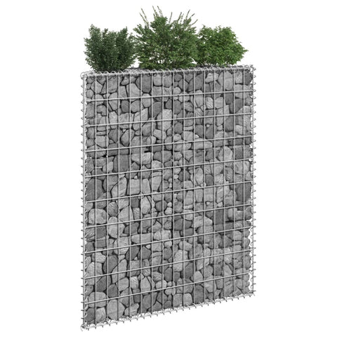 Trapezium Gabion Raised Bed Galvanised Steel 80x20x100 cm 145652