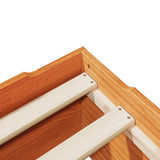 Bed Frame No Mattress Stackable Wax Brown 75x190 cm Small Single Solid Wood 859213