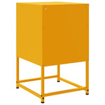 ZNTS Bedside Cabinets 2 pcs Mustard Yellow 36x39x60.5 cm Steel 846561