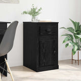 Side Cabinet Black Oak 40 x 50 x 75 cm Engineered Wood 881449