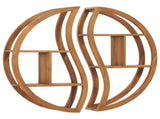 Yin Yang Wall Shelf 100x20x100 cm Solid Teak Wood 320772