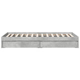 Bed Frame with Drawers without Mattress Concrete Grey 90x190 cm Single 3280709