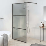 Shower walls Black 115 x 195 cm Glass and Aluminium 151892