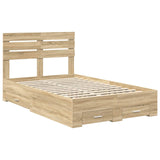 Bed Frame with Drawer with Headboard Manual Engineered Wood 3411661