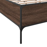 Bed Frame without Mattress Brown Oak 200x200 cm 3279781