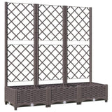 Garden Planter with Trellis Brown 120x40x121.5 cm PP 318262