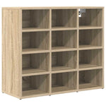 Shoe Cabinet Sonoma oak 77.5 x 30 x 67 cm Engineered wood 808714