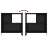 Bookcase Black 72x28x77,5 cm Engineered Wood 838878