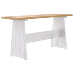 3 Piece Dining Set REINE Honey Brown and White Solid Wood Pine 3096570