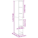 Wardrobe Old Wood 30x50x200 cm Engineered Wood 3307709