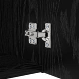 Wall TV Cabinet Wall-mounted 4 pcs Black Oak Engineered Wood 3393175