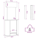 Trade Show Counter Light Brown and White 90 x 48 x 200 cm 42046603