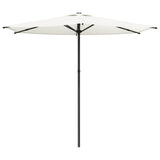 Garden Parasol 270 x 270 cm Polyester Rectangular Cream 42036186