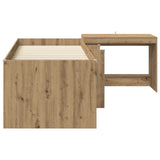 Kids'High Bed Frame with Desk 2 pcs Artisan Oak 3423445