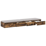 Bed Drawers Smoked Oak 135 x 36.5 x 16.5 cm Engineered Wood 866991