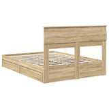 Storage Bed with Drawer Sonoma Oak 150 x 200 cm Engineered Wood 3409904
