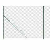 Chain Link Fence with Flange Green 1.6x10 m 153940
