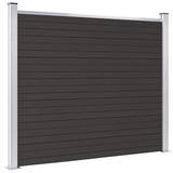 Fence Panel WPC 180x146 cm Black 148984