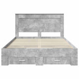 Bed Frame with Drawer with Headboard Manual Engineered Wood 3410313