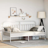 Daybed Frame White 107 x 203 cm Powder-Coated Steel 42002648