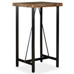 ZNTS Bar Table Solid Reclaimed Wood 60x60x107 cm 245439