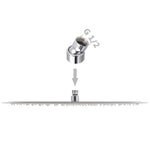 Rain Shower Head 2 pcs Stainless Steel Ø 50 cm 275938