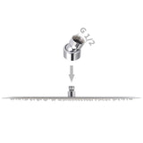 Rain Shower Head 2 pcs Stainless Steel Ø 50 cm 275938