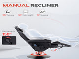 Massage Recliner Chair with Remote, PU Leather Recliner Armchair with Cup Holders and Side Pockets, T3398P343489
