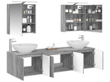 Bathroom Cabinet Set 5 pcs Grey Sonoma Engineered Wood 3406476
