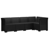 5-Seater Garden Sofa Rattan Look PP Anthracite 3444030
