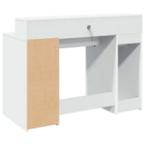 Desk with LED Lights White 120x55x91 cm Engineered Wood 3309411