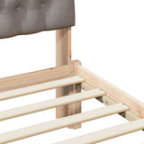Bed Frame with Upholstered Headboard Brown 120 x 200 cm 878822