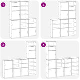 Side Cabinets 5 pcs "ODDA" 40x24x79 cm Solid Wood Pine 3365364