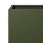 ZNTS Garden Planters 2 pcs Olive Green 40x40x40 cm Steel 851206