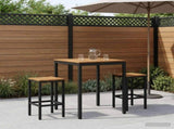 Garden Bar Table Natural and Black 80 x 80.5 x 105 cm 901337