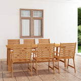 Outdoor Dining Set Warm Brown Solid Acacia Wood Large Seats Many 3057846