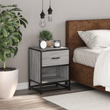 ZNTS Bedside Cabinet Grey Sonoma 40x31x50 cm Engineered Wood 848690