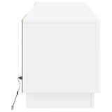 LED TV Cabinet High Gloss White Engineered Wood 897789
