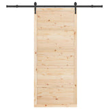 Sliding Door Natural 100 x 208 cm Solid Pine Wood 3445621